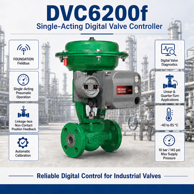FD DVC6200F เครื่องควบคุมวาล์วดิจิตอล Single Acting