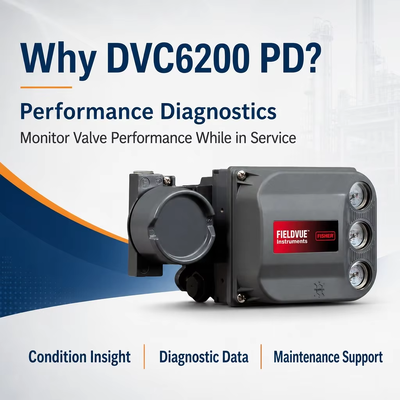 สต็อค DVC6200 PD เครื่องตั้งตําแหน่งวาล์วดิจิตอลสมาร์ท พร้อมระบบวินิจฉัยผลงาน