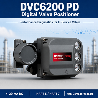 สต็อค DVC6200 PD เครื่องตั้งตําแหน่งวาล์วดิจิตอลสมาร์ท พร้อมระบบวินิจฉัยผลงาน