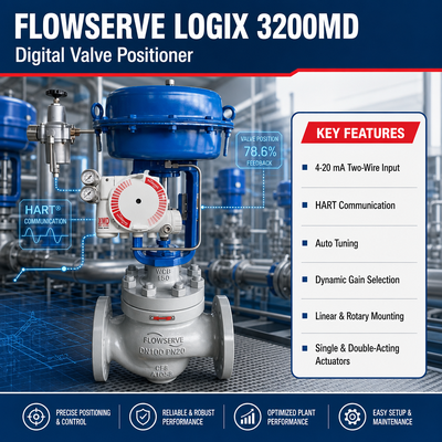 Original Flowserve Logix 3200MD Intelligent Positioner HART Protocol Piston Diaphragm Actuator SIL3 Certified