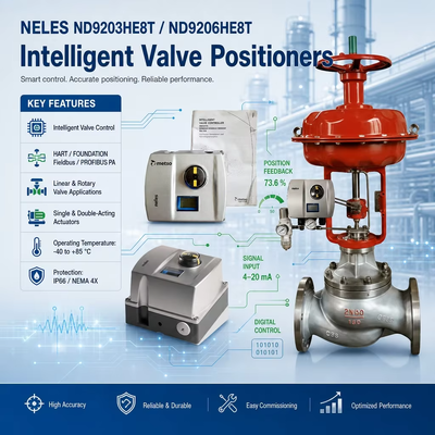 Valmet Neles ND9203HE8T ND9206HE8T HART 4-20mA HART เครื่องควบคุมวาล์วดิจิตอลแบบฉลาด เครื่องตั้งตําแหน่งวาล์วเส้นหมุน