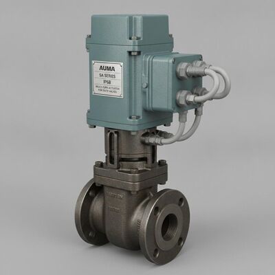 IP68 อลูมิเนียมสลัด DIN Multi-Turn Electric Actuator และ Electric Valve Actuator สําหรับแวลล์ประตู