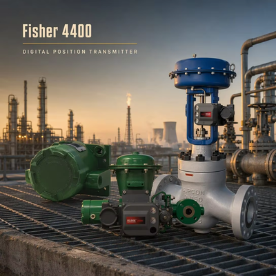 Fisher FIELDVUE 4400 เครื่องส่งตําแหน่งดิจิตอล เครื่องส่ง 4-20 mA Feedback with Valve
