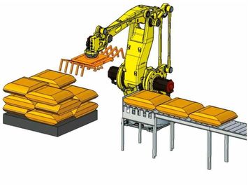การจัดการ 4 แกนแขน Fanuc หุ่นยนต์ 3.1m ถึง M410 IC 500 Palletizer Robot