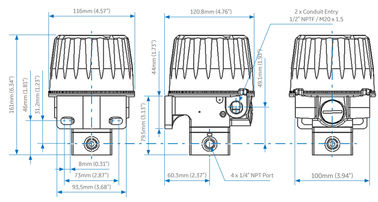 รุ่น 4411 Electro Pneumatic Transducer Explosion หลักฐานการระเบิดสำหรับวาล์วควบคุม