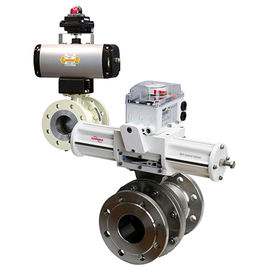 สแตนเลสวาล์วบอลวาล์วลอย PN 10 - 40 ความดันด้วย 3200MD 3800MD Positioner