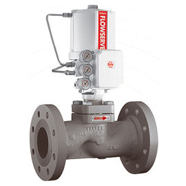 Positioner วาล์วควบคุมเชิงเส้น PN 50 - 100 วัสดุที่นั่งนุ่ม PTFE ดัน
