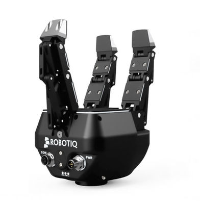 ROBOTIQ หุ่นยนต์จับยึดแบบปรับได้ 3 นิ้วรวมกับหุ่นยนต์ทำงานร่วมกัน AUBO i5 สำหรับการหยิบหุ่นยนต์