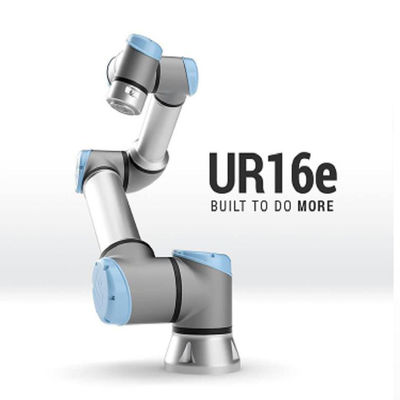 หุ่นยนต์ทำงานร่วมกัน UR16e พร้อมโคบอท 6 แกนและแม็กซ์เมียมถึง 900 มม. และน้ำหนักบรรทุก 16 กก. สำหรับหุ่นยนต์เชื่อมไมค์