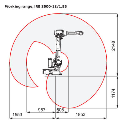 ABB IRB 2600 แขนหุ่นยนต์อุตสาหกรรม 6 แกนเป็นหุ่นยนต์เชื่อมอัตโนมัติ