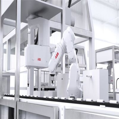 ABB IRB120 ชุดประกอบแขนหุ่นยนต์อุตสาหกรรม 6 แกนการจัดการการหยิบบรรจุหุ่นยนต์น้ำหนักบรรทุก 3 กก. ถึง 580 มม. พร้อม ICR5 Contro