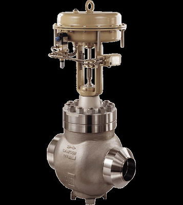 Samson Globe Valve 3251 การรวมตัวกับแอคชูเอเตอร์เพื่อควบคุมอัตราการไหลหรืออุณหภูมิ