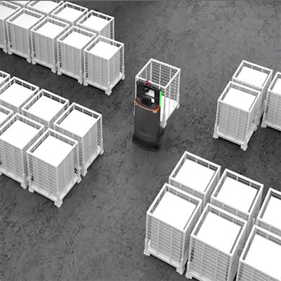Forklift Mobile Robot หุ่นยนต์ขนส่งที่มีความเสถียรสูงปรับให้เข้ากับรถยกของผู้ให้บริการที่แตกต่างกัน
