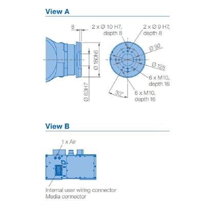 แขนหุ่นยนต์ 6 แกน GP225 น้ำหนักบรรทุก 225 กก. ถึง 2702 มม. หุ่นยนต์ขนถ่ายวัสดุ