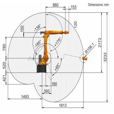 KR 20 R1810-2 น้ำหนักบรรทุก 23.9 กก. ถึงการเชื่อมด้วยหุ่นยนต์ 1813 มม