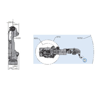 เครื่องเชื่อมเฉพาะจุด SP165 พร้อมน้ำหนักบรรทุก 165KG และแขนเชื่อมหุ่นยนต์ในอุตสาหกรรมหุ่นยนต์