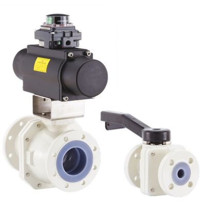 Neotecha NXR PFA บอลวาล์วที่มีตัวกระตุ้นแบบแมนนวลมาตรฐาน API 609