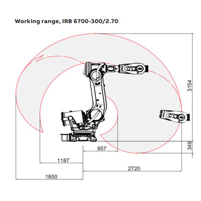 IRB6700-300 / 2.7 หุ่นยนต์อุตสาหกรรมพร้อมแขนหุ่นยนต์เป็นเครื่องเชื่อมสำหรับการเชื่อมเฉพาะจุด