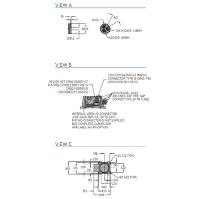 6 Aixs แขนหุ่นยนต์ CNC ของ Motoman GP110 พร้อมน้ำหนักบรรทุก 110KG สำหรับอุปกรณ์ขนถ่ายวัสดุ
