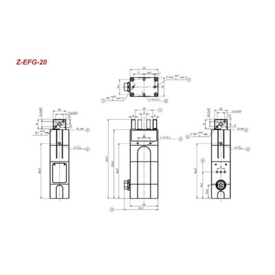 กริปเปอร์ไฟฟ้าสำหรับเครื่องชั่งอัตโนมัติ Hitbot Z-EFG-20 6 แกนแขนหุ่นยนต์