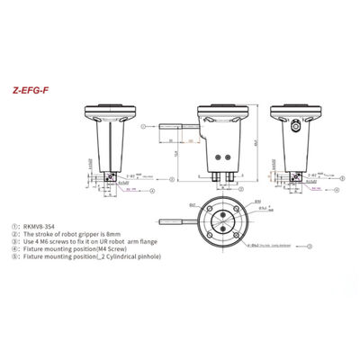 Gripper Hitbot Z-EFG-F 6 แกนแขนหุ่นยนต์อุตสาหกรรมเครื่องชงกาแฟอัตโนมัติ