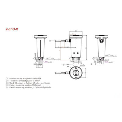 แขนกล 6 แกน Hitbot Z-EFG-R Claw Clamp สำหรับหยิบเป็น Cobot