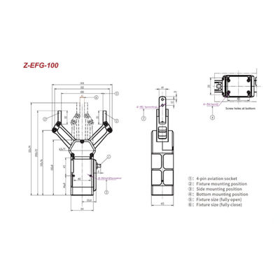 แขนหุ่นยนต์ 6 แกนพร้อมกริปเปอร์ Hitbot Z-EFG-100 สำหรับหุ่นยนต์ทำงานร่วมกัน