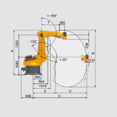 KR 470 PA หุ่นยนต์อุตสาหกรรม Kuka พิกัดน้ำหนักบรรทุก 470Kg แขนหุ่นยนต์อุตสาหกรรม 5 แกน หุ่นยนต์อุตสาหกรรม
