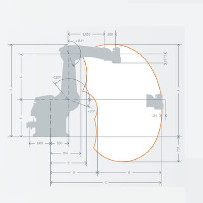 KR 470 PA หุ่นยนต์อุตสาหกรรม Kuka พิกัดน้ำหนักบรรทุก 470Kg แขนหุ่นยนต์อุตสาหกรรม 5 แกน หุ่นยนต์อุตสาหกรรม