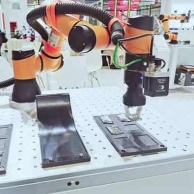 Cobot AUBO I16 6 แกนสำหรับการโหลดและขนถ่ายเป็นหุ่นยนต์ร่วมปฏิบัติงาน