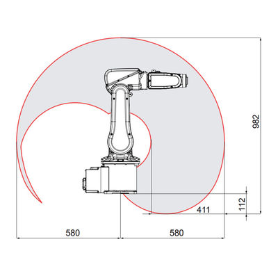 ABB IRB 120 6 แกนแขนหุ่นยนต์อุตสาหกรรมสำหรับการผลิตที่ยืดหยุ่นและกะทัดรัด แขนหุ่นยนต์อุตสาหกรรม Payload 3 Kg