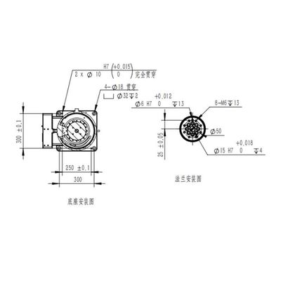 ภาพวาดแขนหุ่นยนต์ 6 แกน TKB4600-12KG-1435mm สำหรับการทาสีเป็นหุ่นยนต์ทาสี Painting