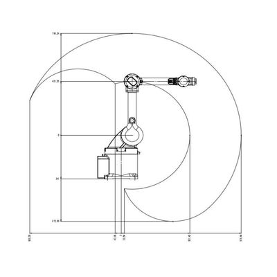 หุ่นยนต์อุตสาหกรรม 6 แกน China TKB800-6kg-876mm สำหรับการโหลด Universal Robot