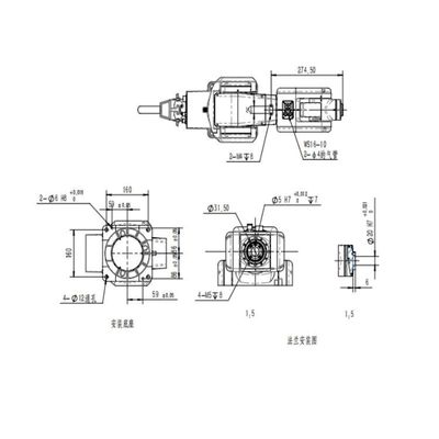 หุ่นยนต์ขนถ่ายวัสดุ TRB050-3kg-616mm Robotic Arm 6 Axis As Universal Robot