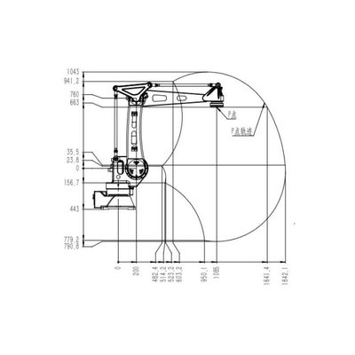 แขนกล 6 แกน TKB460-30kg-1840mm การตรวจจับที่แม่นยำในฐานะหุ่นยนต์อุตสาหกรรม