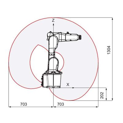 แขนกลหุ่นยนต์อุตสาหกรรม Cobot IRB 1200-5/0.9 หุ่นยนต์ 6 แกนเป็นหุ่นยนต์จัดการ