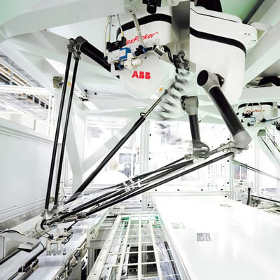 แขนหุ่นยนต์อัจฉริยะอุตสาหกรรม ABB IRB 360 พร้อมแกน 3/4 อาร์มเดลต้าพร้อมเครื่องคัดแยกและวางเดลต้า Robot
