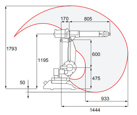 หุ่นยนต์อุตสาหกรรม ABB IRB 1410 พร้อมแขนหุ่นยนต์อุตสาหกรรม 6 แกนพร้อมเครื่องเชื่อมพานาโซนิคอัตโนมัติ