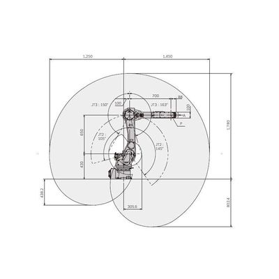 Kawasaki RS010N 6 Axis Robotic Arm With CNGBS Welding Positioner สําหรับหุ่นยนต์ปั่น