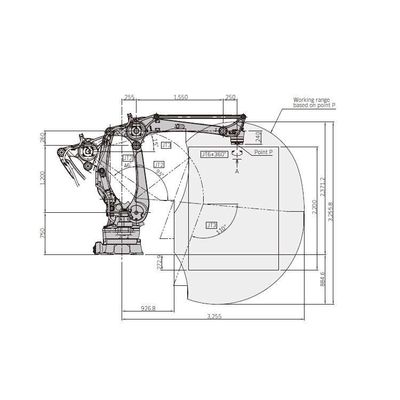 หุ่นยนต์ปาเลติเซอร์ CP180L 4 แกน แขนหุ่นยนต์สําหรับอัตโนมัติปาเลติเซอร์