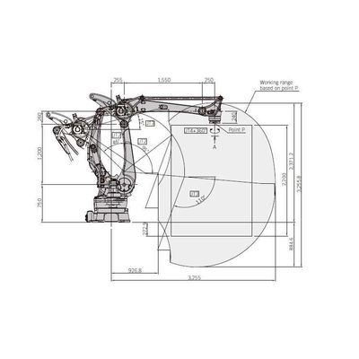Robotic Arm Manipulator CP700L Payload 700kg สำหรับหุ่นยนต์อุตสาหกรรมที่วางพาเลท