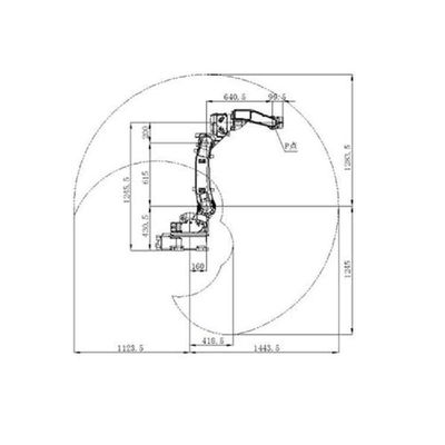 อัตโนมัติหุ่นยนต์ปั่น SF6-C1440 6 แกน อุตสาหกรรมหุ่นยนต์แขนสําหรับอัตโนมัติหุ่นยนต์ปั่น