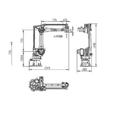แขนกลหุ่นยนต์อุตสาหกรรม Cobot SF25-K1760 น้ำหนักบรรทุก 25 กก. สำหรับหุ่นยนต์จัดการ
