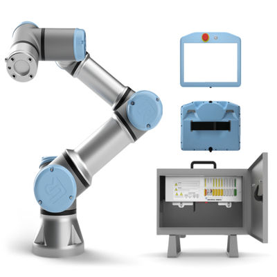 หุ่นยนต์อุตสาหกรรม UR5e Universal 6 แกนแขนหุ่นยนต์ Cobot พร้อมเครื่องขัดกริปเปอร์