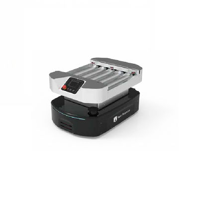 AMB300 AGV ที่รวดเร็วและแม่นยำพร้อมน้ำหนักบรรทุก 300KG ของแชสซี ทำงานร่วมกับหุ่นยนต์ Cobot ในฐานะหุ่นยนต์ AGV