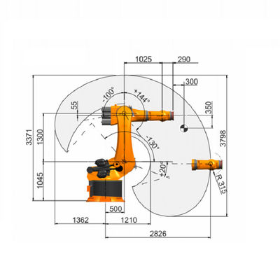 หุ่นยนต์อุตสาหกรรม KR 360 R2830 6 แกนแขนหุ่นยนต์น้ำหนักบรรทุก 360Kg Robotic Palletizer