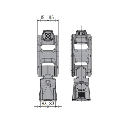 หุ่นยนต์อุตสาหกรรม MOTOMAN-GP7 แขนหุ่นยนต์ เครื่องจัดเรียงพาเลทแบบ 6 แกนพร้อมแท่นวางสินค้า หุ่นยนต์จัดเรียงพาเลท