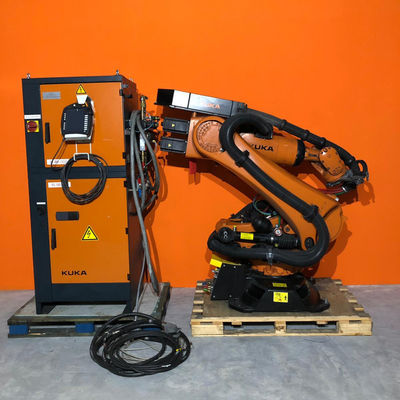 Kuka Pallet แขนหุ่นยนต์อุตสาหกรรม 6 แกน KR 240 R3330 น้ำหนักบรรทุก 240Kg Palletizer Robot พร้อม Gripper Smart Robot