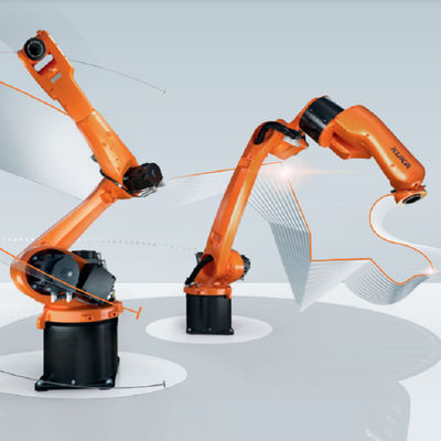 Kuka Palletizing Robot Kr 10 R1420 10kg พิกัดน้ำหนักบรรทุก 6 แกนแขนหุ่นยนต์อุตสาหกรรมแขนหุ่นยนต์สำหรับพาเลท