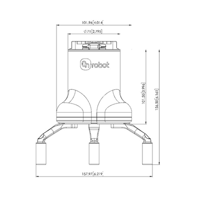 กริปเปอร์ 3 นิ้วแบบจังหวะขนาดใหญ่พร้อมน้ำหนักบรรทุก 15 กก. พร้อม Cobot และ CNC แขนหุ่นยนต์ 6 แกนสำหรับหยิบและวาง